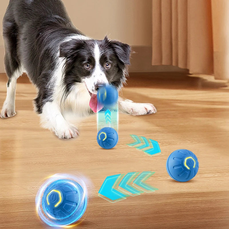 "Bolinha Interativa Automática para Cães - Brinquedo Inteligente com USB, que Salta e Gira! Perfeito para Filhotes e Cães Brincalhões!"